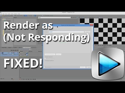 Sony Vegas: Render As (Not Responding) freeze fix