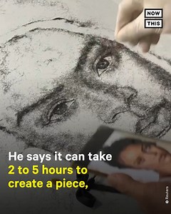 This artist uses his own hair to create realistic portraits 💇 | NowThis