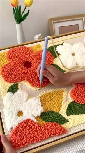 Beginner Punch Needle Kit: Cat & Plant Embroidery, All Materials Included - Etsy