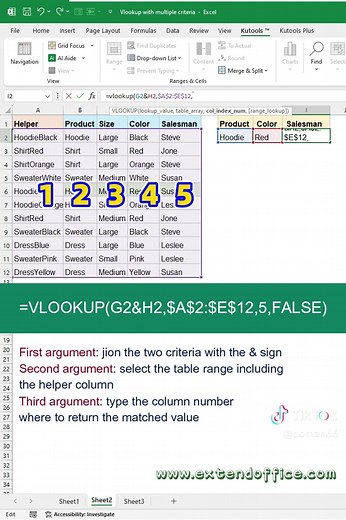 VLOOKUP Multiple Criteria in Excel Explained
