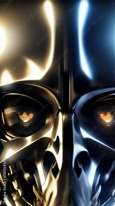 Cyborg skeleton video offers a glimpse into the future, ideal for sci-fi enthusiasts, tech aficionados, and creators exploring themes of artificial intelligence and transhumanism. Vertical video