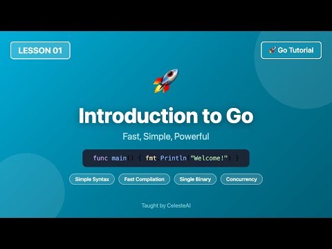 Introduction to Go (Golang Setup & First Program). - Go Tutorial for Beginners #1