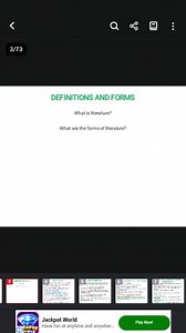 What is literature?What are the forms of literature?... | Filo