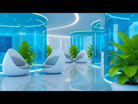 Frutiger Aero Office Lobby 4K | Calm Ambient Music | Early 2000s Nostalgia