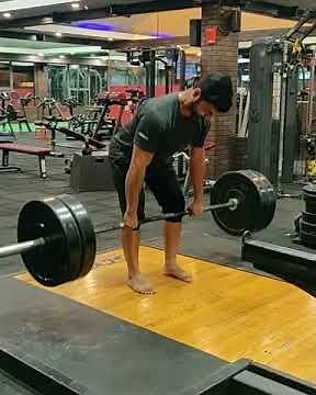 1.5 (one and half) rep deadlift (front view)