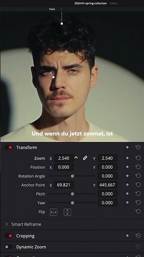 Wofür ist der Ankerpunkt in DaVinci Resolve? 🎯 #DaVinciResolve #VideoEditing #FilmmakingTips
