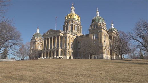 Patriot Front seen marching in front of Iowa State Capitol