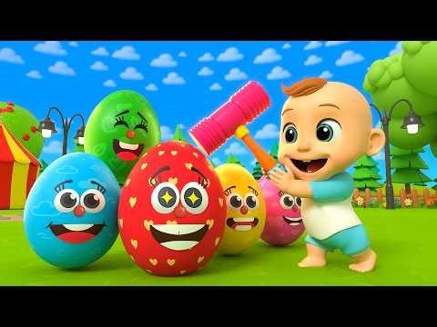 Colors & Numbers with Surprise Eggs Kids Song | Animal Toddler Rhymes & Learning with LuLu