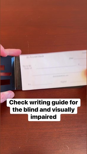 23K views · 774 reactions | Check Writing Guide for the blind and visually impaired #blind #visuallyimpaired #tools #accessibility #learn | Blind on the Move | Facebook