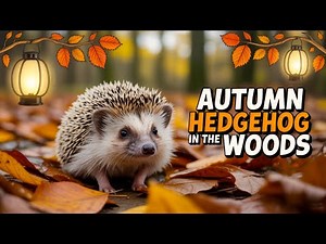 Hedgehog ASMR: A Peaceful Garden Escape l Autumn Hedgehog in the Woods