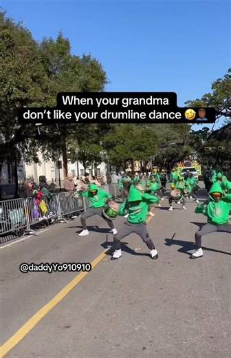 When your grandma don’t like your drumline dance 🤣🤦🏾‍♂️ #drumline #grandma #mardigras #daddyyo910 #tyshoanwhite