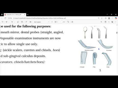 Lec 2 ; Instruments in operative dentistry