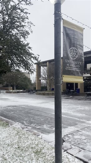 University of Dallas Alumni on Instagram: "The University of Dallas' Irving campus will be closed on Monday, Jan. 26, due to weather. In-person classes will be canceled, while online courses may continue at the instructor's discretion. Non-essential employees should stay home. Essential services (police, facilities, dining) remain open. Tuesday's status will be announced Monday via RAVE Emergency Notification System, website and social media. Stay warm, Crusaders! #UDallas #WeatherAlert #WinterW