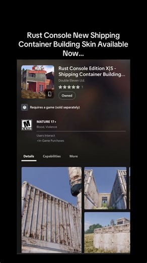 Rust Console New Shipping Container Building Skin Available Now…#shorts #rust #rustconsole