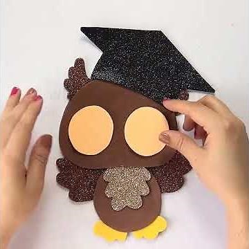 búho moldes gratis Graduación Adorno Cake Topper Decorativo facil de hacer para maestras y maestros