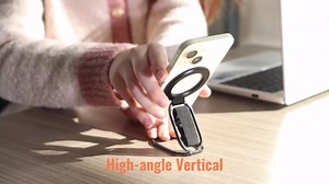 SUPERONE for MagSafe Phone Grip for MagSafe Kickstand Compatible with Mag Safe Finger Loop, 4-in-1 Phone Ring Holder Strap for Mag Safe iPhone 16/15/14/13/12 (Replacement Strap)