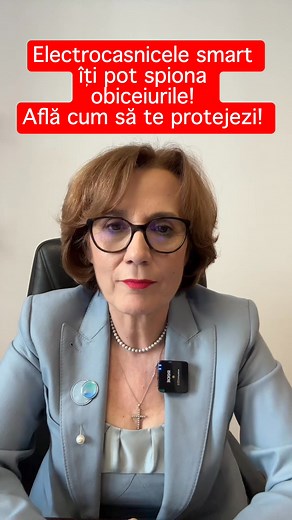 597K views · 8.2K reactions | ️‍♂️ Electrocasnicele smart îți pot spiona obiceiurile!  De la televizoare și frigidere la aspiratoare robot, dispozitivele conectate colectează date despre tine în fiecare zi. Află cum să te protejezi și să-ți păstrezi intimitatea!  #SmartDevices #CyberSecurity #ProtectYourPrivacy | Nicoleta Pauliuc | Facebook