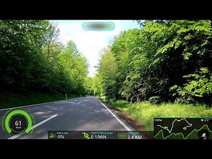 45 Minute Fat Burning Virtual Cycling Workout 🚴‍♀️💨 with Cadence and Speed Display 4K