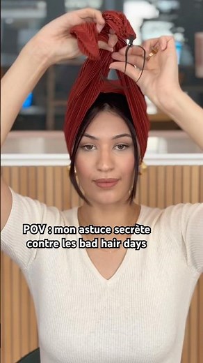 Foulard simple à nouer #hairstyle #beauty #turban #tutorial #hairtutorial #hair #foulard #hairtok