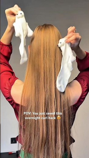 heatless sock curls tutorial #hairtok #hairtutorial