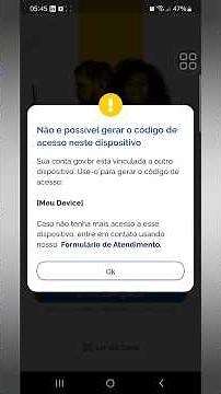 GOV.BR - Não é possível gerar código de acesso nesse dispositivo.