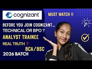 Cognizant Analyst Trainee = IT Job or BPO? 🤯 Complete Reality Check | BCA/BSC | Freshers Must Watch