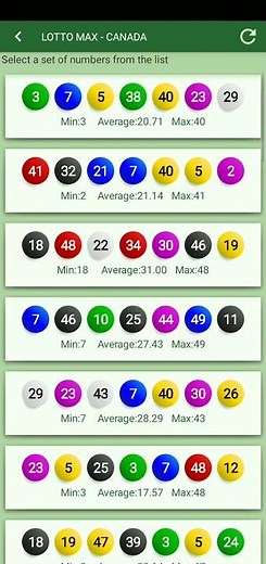 Lottery generator with statistics.