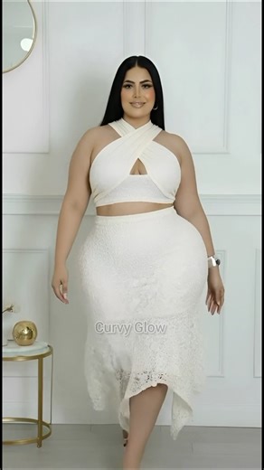 Plus Size Summer Love Lace Halter Top Ivory