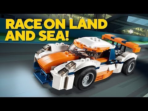 Build a Sunset Track Racer, Race Car or Speed Boat with LEGO Creator 3in1!