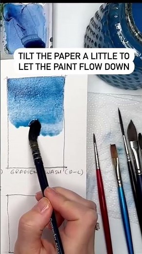 How to paint a beautiful gradient wash with watercolor | Step-by-Step tutorial #paintingtutorial