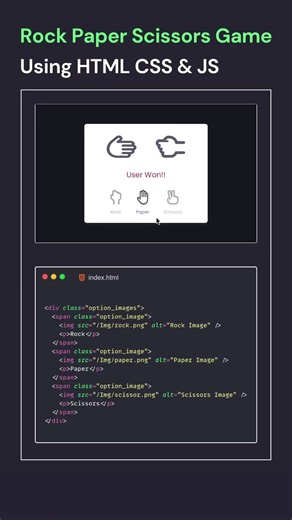 Rock Paper Scissors Games #backend #coding #html #css #webdesign #programming #javascripting