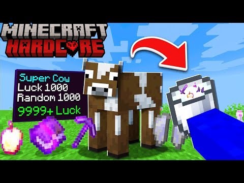 Minecraft but Milking Cow Gives Me OP ITEMS!!