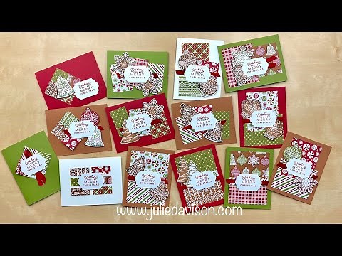 Free Online Class: Stampin’ Up! Peppermint & Gingerbread Stamp-a-Stack Card Class