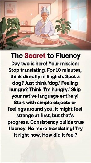 The Secret to Stop Translating & Start Speaking (Fluency Secret) #englishforbeginners