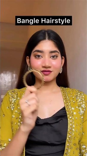 viral bangles halt up hairstyle 🎀🥰 haks for girls ♥️ #viralvideo✨️ #diyhairstyle #ytshorts #haks 😱💫