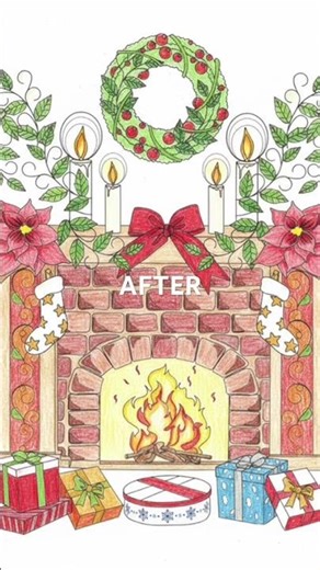 Fireplace Drawing #christmas #artandcraft #artscraft #thanksgivingcrafts #workingartist #drawing
