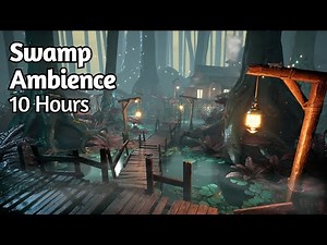 Swamp Sound Ambience 🐸 Night Sound 10 Hours 🦗 Night Sounds for Sleep 🦋 Night Sounds Crickets