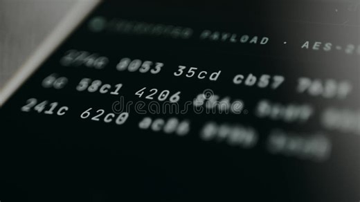 Encrypted Payload, Hexadecimal Values Arranged in Blocks Stock Footage - Video of blockchain, bitstream: 448795678