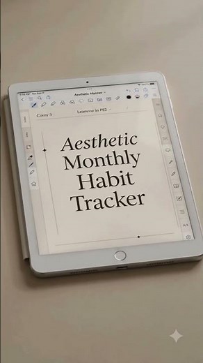 ✨ Aesthetic Monthly Habit Tracker Printable | Minimal Planner PDF Download