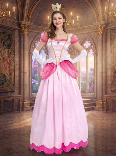 Pink Princess Gown, Adult Fairytale Cosplay Costume, Royal Party Outfit - Etsy
