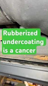 Rubberized undercoating worse products to use for cars, rubberized undercoating will destroy car