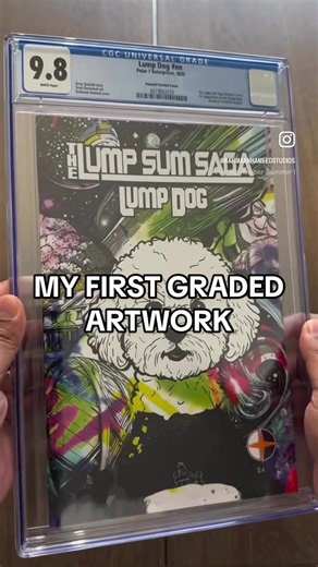 MY FIRST GRADED COMIC BOOK COVER 😭🎨 Had such a blast illustrating this variant cover for my client’s comic book THEN GETTING IT GRADED A 9.8 BY @CGC Cards 😩🙏🏽 #fyp #fyppppppppppppppppppppppp #comic #comicbook #cgcgrading