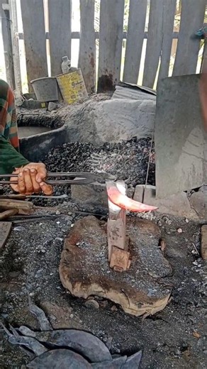 "Blacksmith Forging a Handmade Butcher Knife" #Traditional blacksmith #Craftsmanship #USA