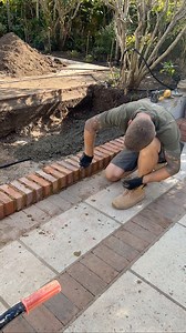Brick steps getting constructed 🔥🚀 #brick #steps #landscaping | Fresh Air Landscapes