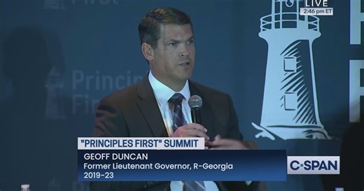 Former Representative Adam Kinzinger and Others Attend Principles First Summit