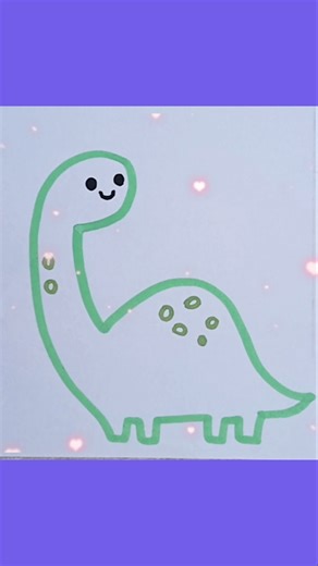 How to Draw a Cute Dinosaur 🦖 #HowToDraw #CuteDinosaur #DinosaurDrawing #CuteDrawing #EasyDrawing