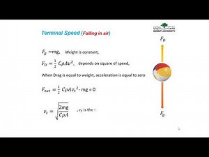 BZU- Drag Force and Terminal Speed- General Physics 1- AbdalAziz Shawabka