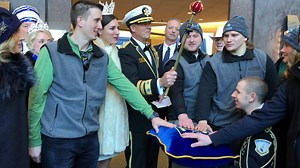 For finding the Pioneer Press Treasure Hunt medallion, Rob Brass and his crew are hereby knighted. Video by the Pioneer Press' Julio Ojeda-Zapata | Pioneer Press