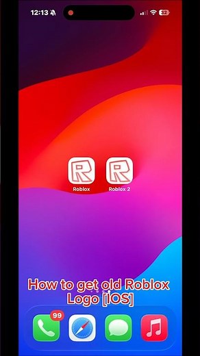 How to get the old Roblox logo on your phone (IOS) #tutorial