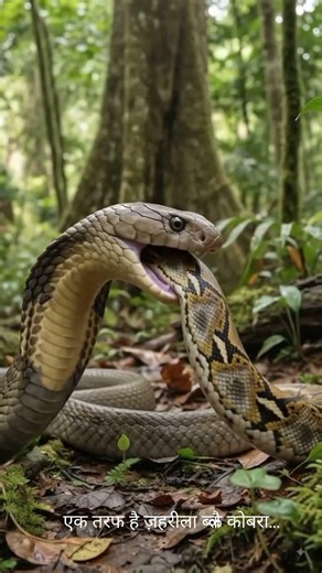 Black Cobra vs Giant Python | Ultimate Snake Battle in 4K 😱